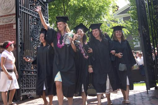 Graduation Celebration - The ceremonial Van Wickle Gates, which opened inward to admit the Class of 2008 four years ago, will now open outward for the graduates’ symbolic march into the world beyond Brown during the University's 240th Commencement, to be held Sunday, May 25, 2008.
