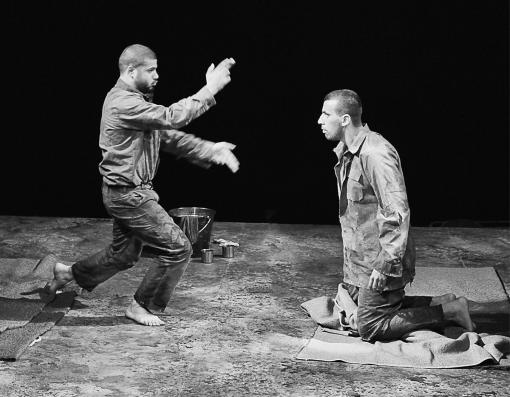 Freedom Theatre - Athol Fugard’s The Island is about
two prisoners in Apartheid South Africa who spend nights in their cell rehearsing for a performance of Antigone. Freedom Theatre sets the play in Palestine.