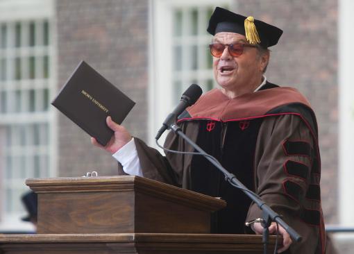 A day of honors - Actor Jack Nicholson received a Doctor of Fine Arts degree, honoris causa, at Brown University’s 243rd Commencement Sunday, May 29, 2011.