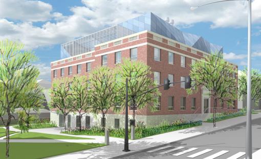 Building for Environmental Research and Teaching - After 55 years, Hunter Laboratory is becoming the Building for Environmental Research and Teaching — three classrooms, a 200-seat auditoriuim, a dozen labs, space for 14 faculty and 50 graduate students and postdocs, and on the roof, a 4,000-quare-foot greenhouse