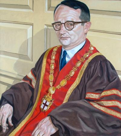 Ray Lorenzo Heffner - Thirteenth president of Brown University (1966–69)
Sayles Hall portrait painted in 1969 by Philip Pearlstein.