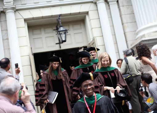 Care of the sick, promotion of health, service of humanity - All Brown M.D. classes have taken a version of the Hippocratic Oath prepared by the University’s first M.D. graduating class for its Commencement at the First Unitarian Church in 1975.