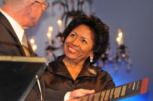 “In high honor and lasting legacy of her Presidency” - Chancellor Thomas J. Tisch presented the Corporation’s Resolution of Gratitude for the Leadership of Ruth J. Simmons, renaming the lower campus as the Ruth J. Simmons Quadrangle.