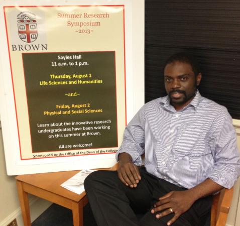 Time to explore research - The 10 weeks leading up to the summer symposium is a time for undergraduates to experience laboratory research, consider a career in research, and produce some important results. Oludurotimi Adetunji, assistant dean of the College, oversees the program.