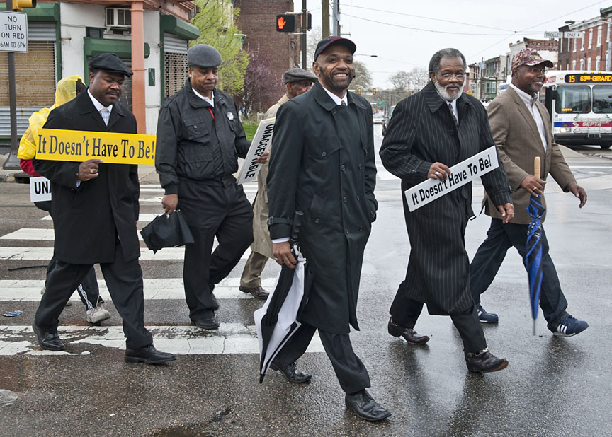 Go, tell it on the mountain ...: Black clergy in Philadelphia, above, worked to promote AIDS testing and treatment as a matter of conscience and social justice. A year later, clergy in Jackson, Miss., are preparing to take up the challenge of preaching and reaching and teaching.