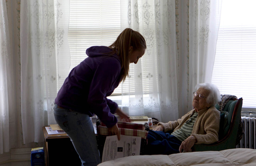 Food delivery as a point of contact: Regular deliveries of food also provide a chance to check in and chat with seniors.