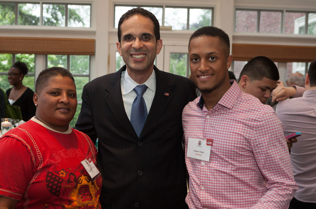 Checks and certificates of achievement: After the celebration, Mayor Taveras tweeted about the importance of opening the door to college so that Providence students can achieve their dreams.