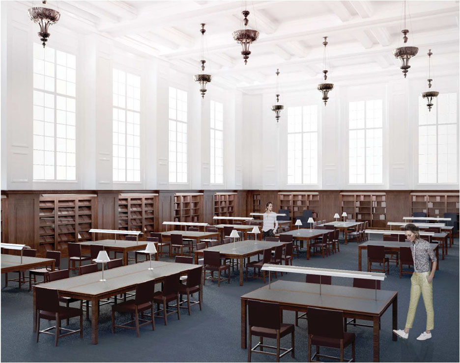 Restoration: Major renovations in the John Hay Library begin in August, focusing on the first-floor reading room and archives/special collections reading room. Credit:&nbsp;Selldorf&nbsp;Architects