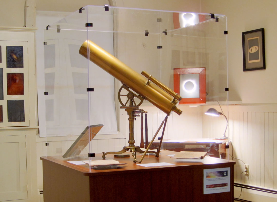 Essential equipment, ca. 1765: This 24-inch reflecting telescope was made in London by Watkins &amp; Smith ca. 1765 and purchased by Joseph Brown to observe the 1769 transit of Venus in Providence. Benjamin West used it to make his observations of the transit; Brown later donated it to the University. Credit:&nbsp;Scott&nbsp;MacNeill/Ladd&nbsp;Observatory