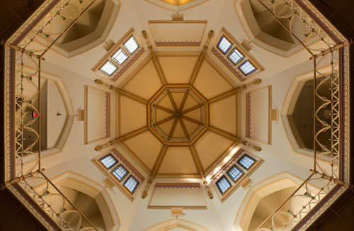 Details, datails: FACADES includes images of interiors — like the ceiling of Robinson Hall — that passers-by would not notice. Credit:&nbsp;©Hassan&nbsp;Bagheri