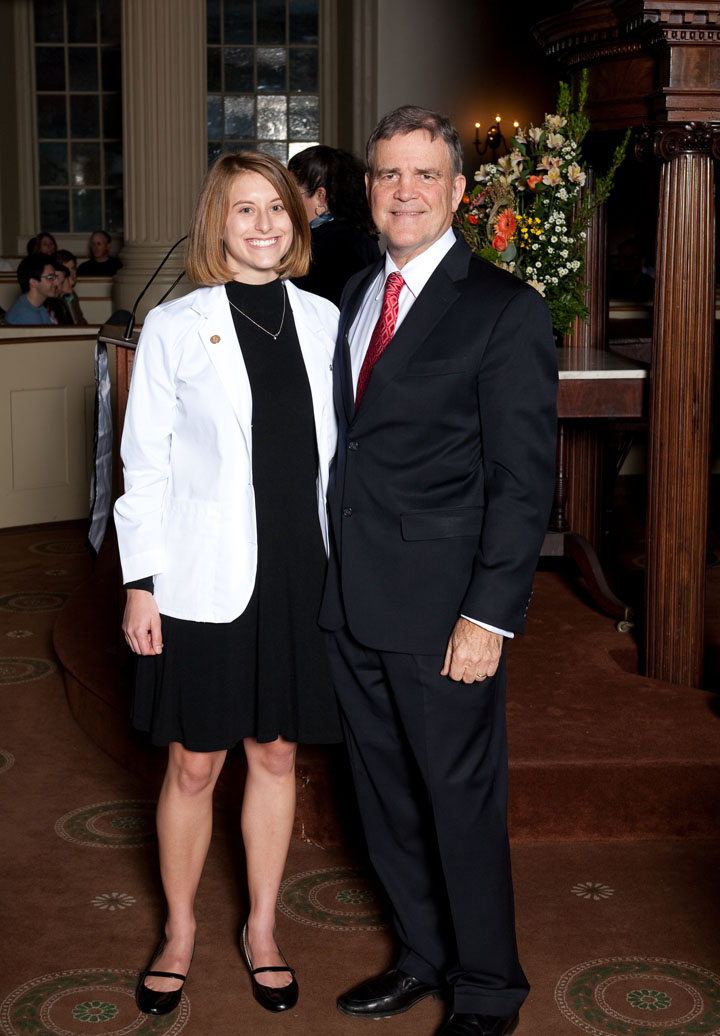 White Coat Ceremony, with Dean Edward Wing: “This is where I want to be,” Heney said of the Alpert Medical School. And primary care is what she wants to do.